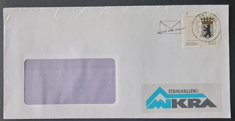 Berlin Damgalı Alman Zarfı – Stahlhallen GmbH Logolu