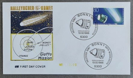 Almanya 1986 Giotto Halley Kuyruklu Yıldız Görevi, Bonn FDC