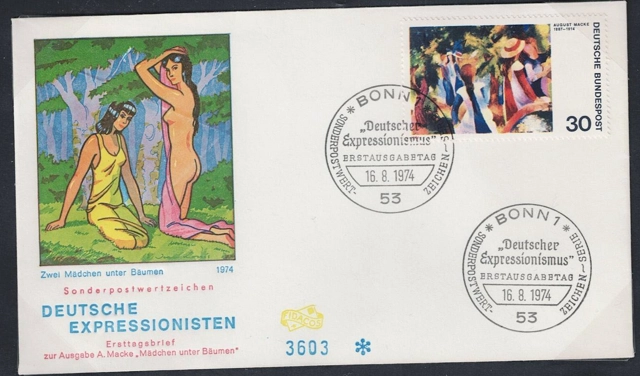 Almanya 1975 August Macke FDC