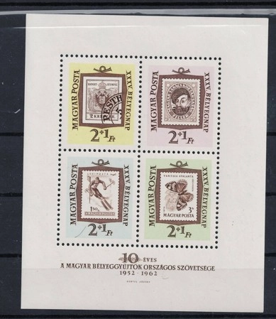 Macaristan 1962 Pul Günü Hatıra Bloğu Mnh