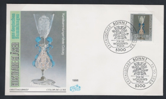Almanya 1986 Antikalar, Değerli Bardaklar FDC 2/4