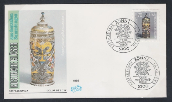 Almanya 1986 Antikalar, Değerli Bardaklar FDC 3/4