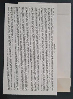 Jersey 1979 Europa Cept FDC