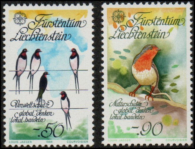 1986 EUROPA CEPT Liechtenstein - Kuşlar