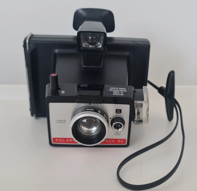 Vintage Polaroid Colorpack 80 Land F Siyah Plotoğraf Makinesi