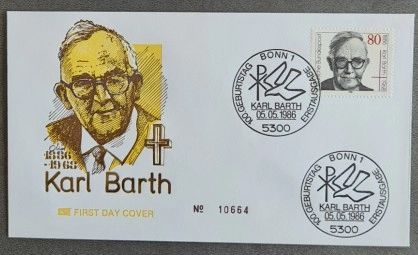 Almanya 1986 Karl Barth FDC, Bonn 