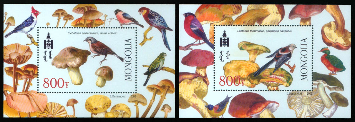 MOĞOLİSTAN 2003 MANTARLAR VE KUŞLAR BLOK+ SERİ