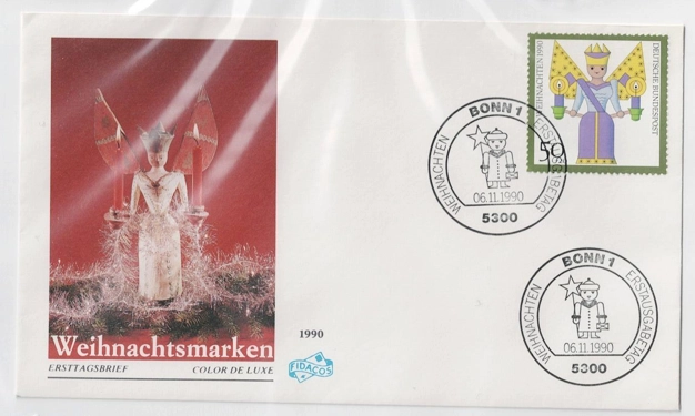 Almanya 1990 Noel pulları Sosyal yardım, Herzogenaurach FDC