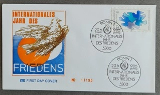 Almanya 1986 Uluslararası Barış Yılı, Bonn FDC
