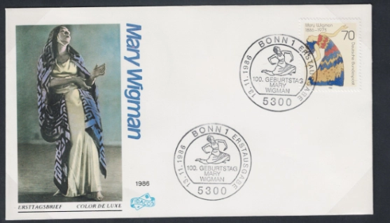 Almanya 1986 Mary Wigman’ın 100. doğum günü FDC