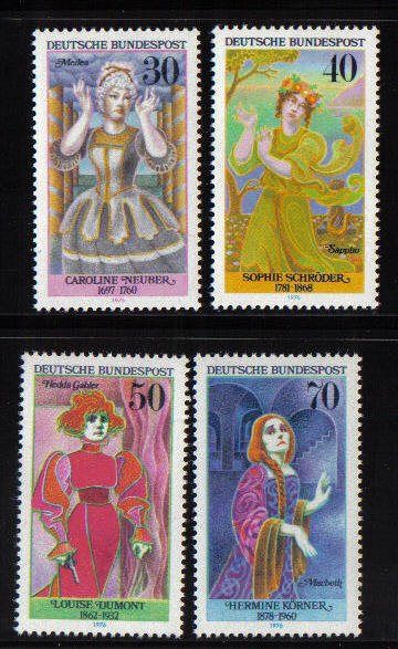 ALMANYA 1976 ÖNEMLİ ALMAN KADINLARI MNH