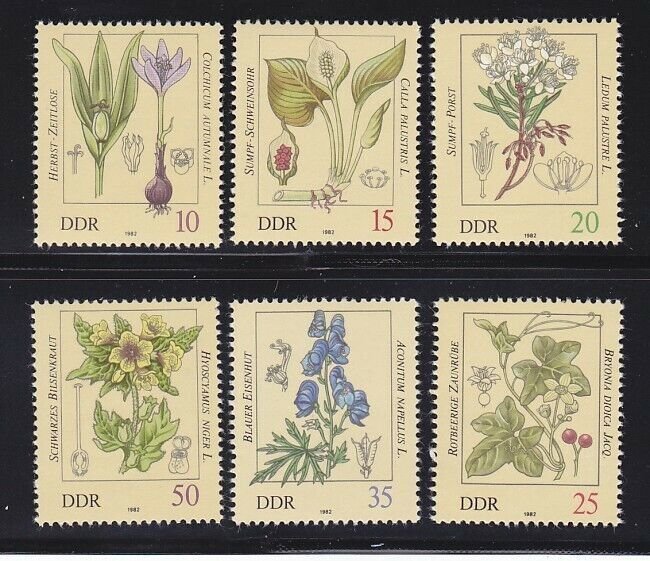 ALMANYA DDR 1982 FLORA - ÇİÇEKLER SERİ