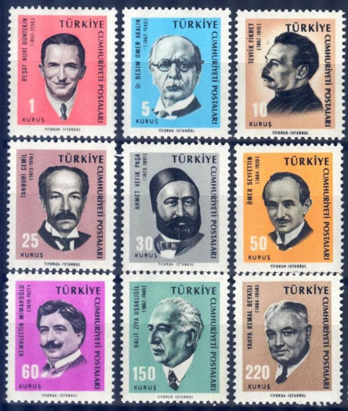 1966 TÜRK BÜYÜKLERİ VE MEŞHURLARI MNH
