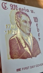 Almanya 1986 Carl Maria Von Weber, Bonn FDC