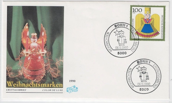 Almanya 1990 Noel pulları Sosyal yardım, Herzogenaurach FDC