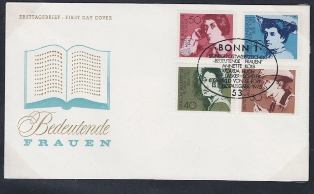 Almanya 1975 Önemli Alman Kadınlar: Kadın Yazarlar FDC