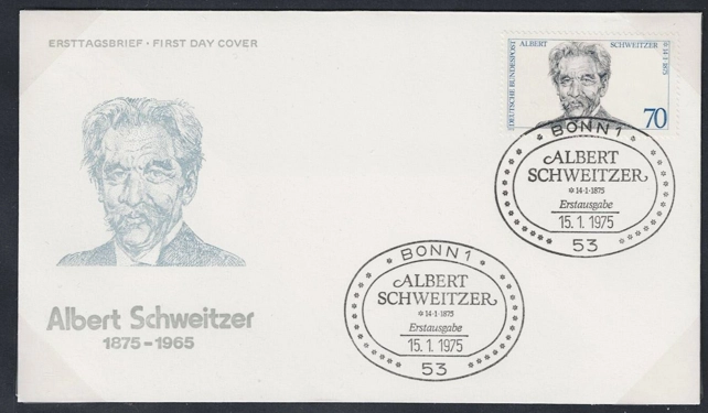 Almanya 1975 Dr. Albert Schweitzer’in 100. doğum günü FDC