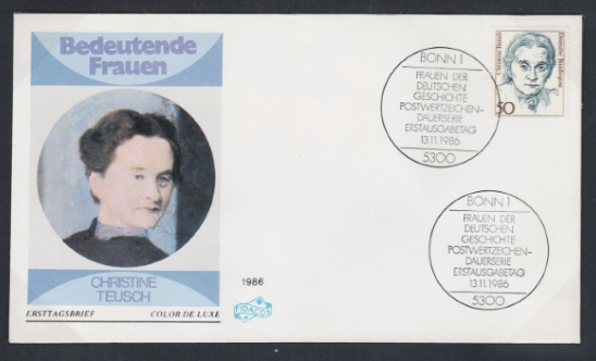 Almanya 1986 Christine Teusch FDC