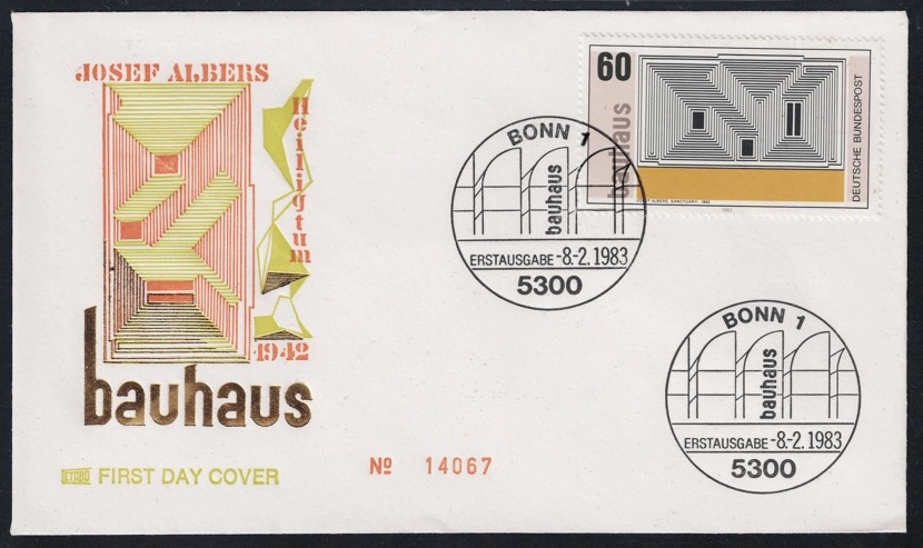 Almanya 1983 Bauhaus Moholy-Nagy Josef Albers FDC, Bonn 