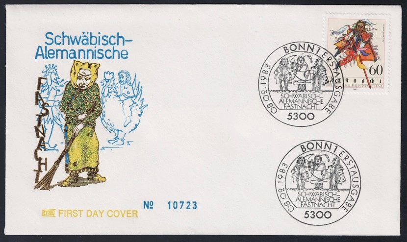 Almanya 1983 Svabya-Alemannik Karnavalı FDC, Bonn