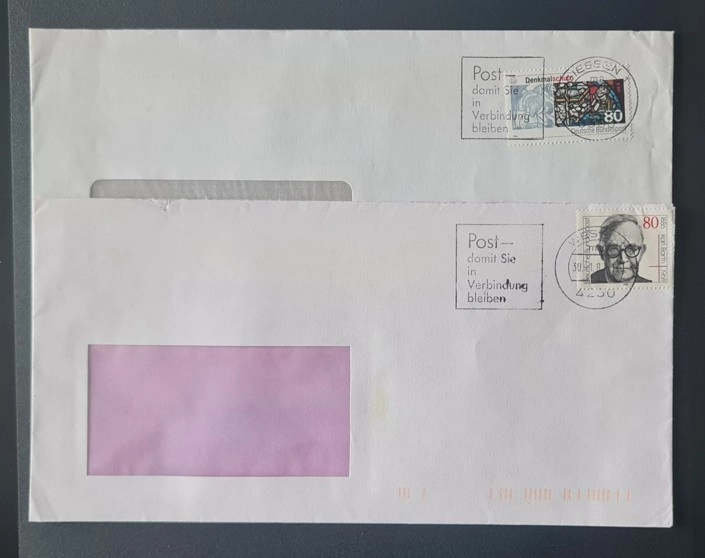 Hessen Damgalı Alman Zarfları – 80 Pfennig Pullar