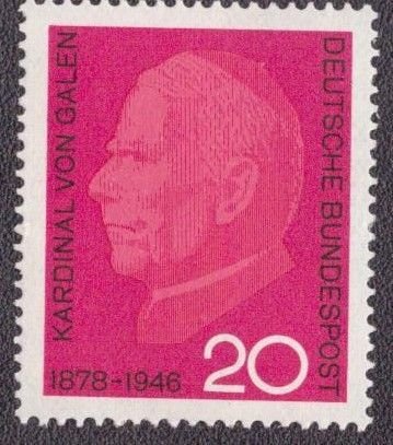 ALMANYA 1966 Münster Piskoposu Clemens August Graf von Galen’in ölümünün 20. yıldönümü