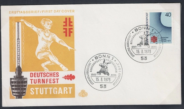 Almanya 1973 Stuttgart Jimnastik Festivali, FDC