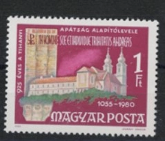 Macaristan 1980 925 yıllık Tihany Manastırı Mnh