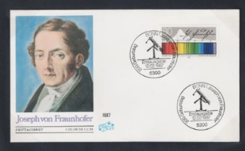 Almanya 1987 Joseph von Fraunhofer’in (1787-1826) 200. doğum günü FDC
