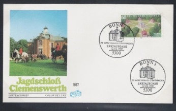 Almanya 1987 Clemenswerth Kalesi’nin 250 yılı fdc