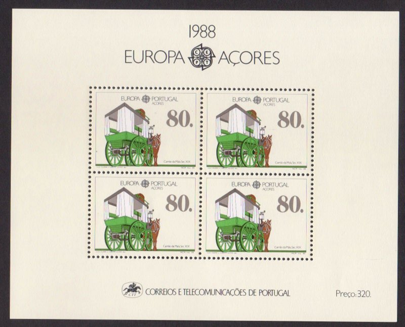 1988 PORTEKİZ AZOR ADALARI EUROPA CEPT - Ulaşım ve İletişim