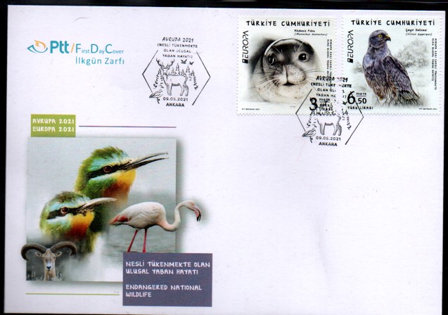 2021 AVRUPA, NESLİ TÜKENMEKTE OLAN ULUSAL YABAN HAYATI FDC