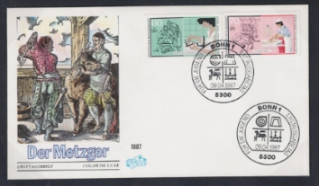 Almanya 1987 Gençlik: El Sanatları Ticareti FDC