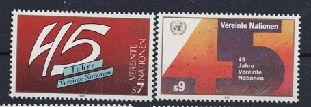BİRLEŞMİŞ MİLLETLER VİYANA 1991 45.YIL MNH
