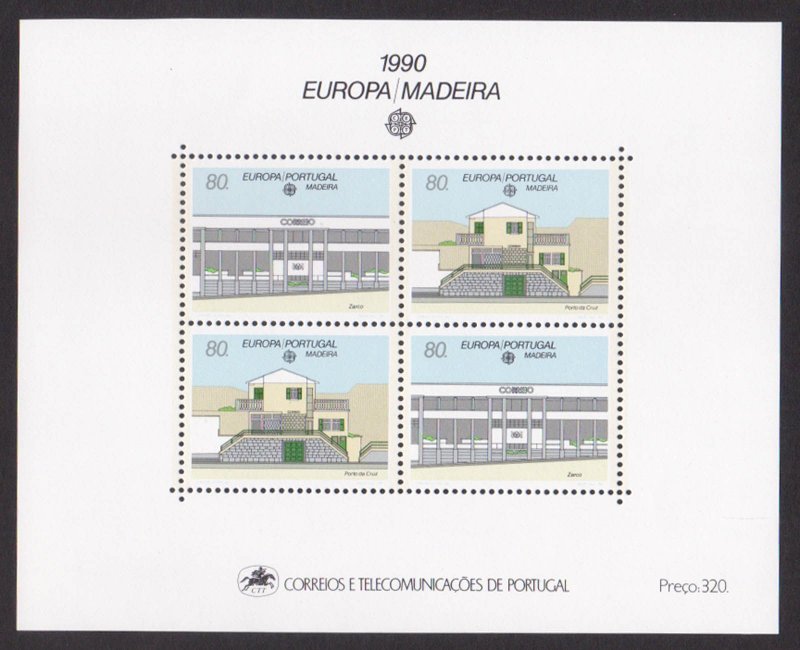 1990 İSPANYA MADEİRA AVRUPA CEPT- Postaneler