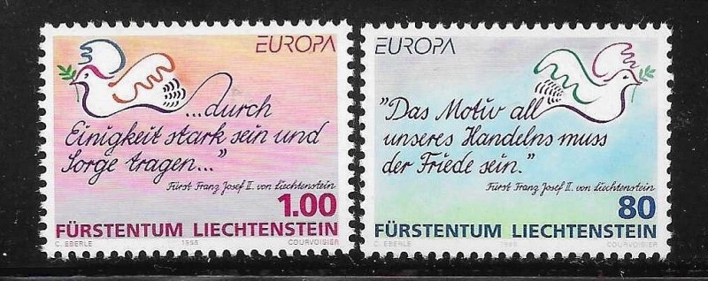 1995 EUROPA CEPT Liechtenstein, Barış ve Özgürlük