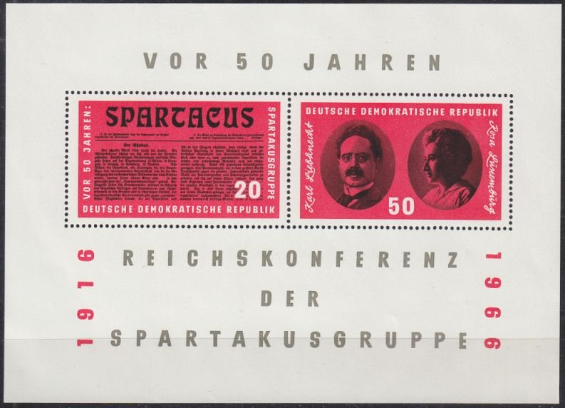  ALMANYA DDR 1966 SPARTAKUS GRUP KONFERANSI BLOK