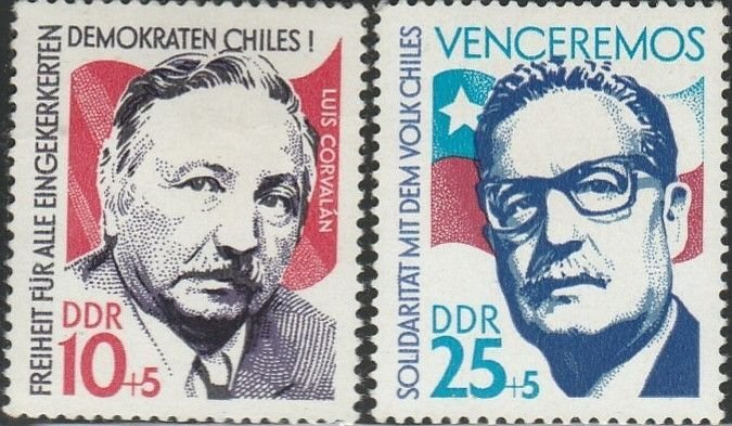 ALMANYA DDR 1973 ŞİLİ HALKI İLE DAYANIŞMA