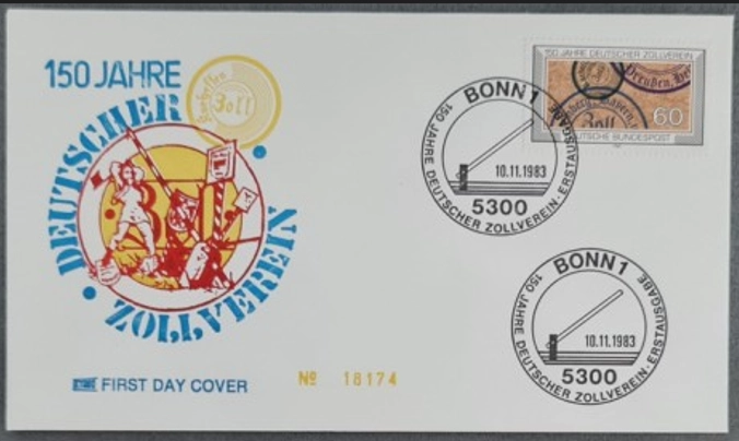 Almanya 1983 Alman Gümrük Birliği FDC, Bonn