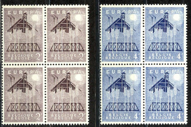 1957 BELÇİKA EUROPA CEPT 4’LÜ BLOK TAM SET