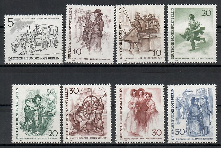 BERLİN ALMANYA 1969 19. Yüzyılın Ünlü Berlinlileri