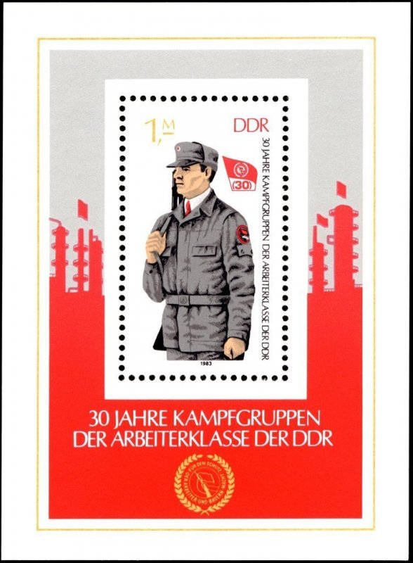 ALMANYA DDR 1983 İŞÇİ SINIFININ 30 YILLIK MÜCADELE GRUPLARI BLOK