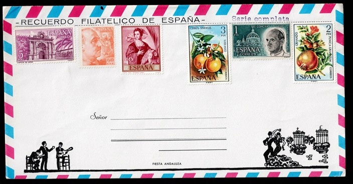 İspanya Filatelik zarf, Çok Pullu, Damgasız - Recuerdo Filatelico De Espana
