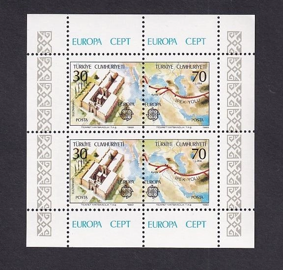 1982 EUROPA CEPT HATIRA BLOĞU MNH