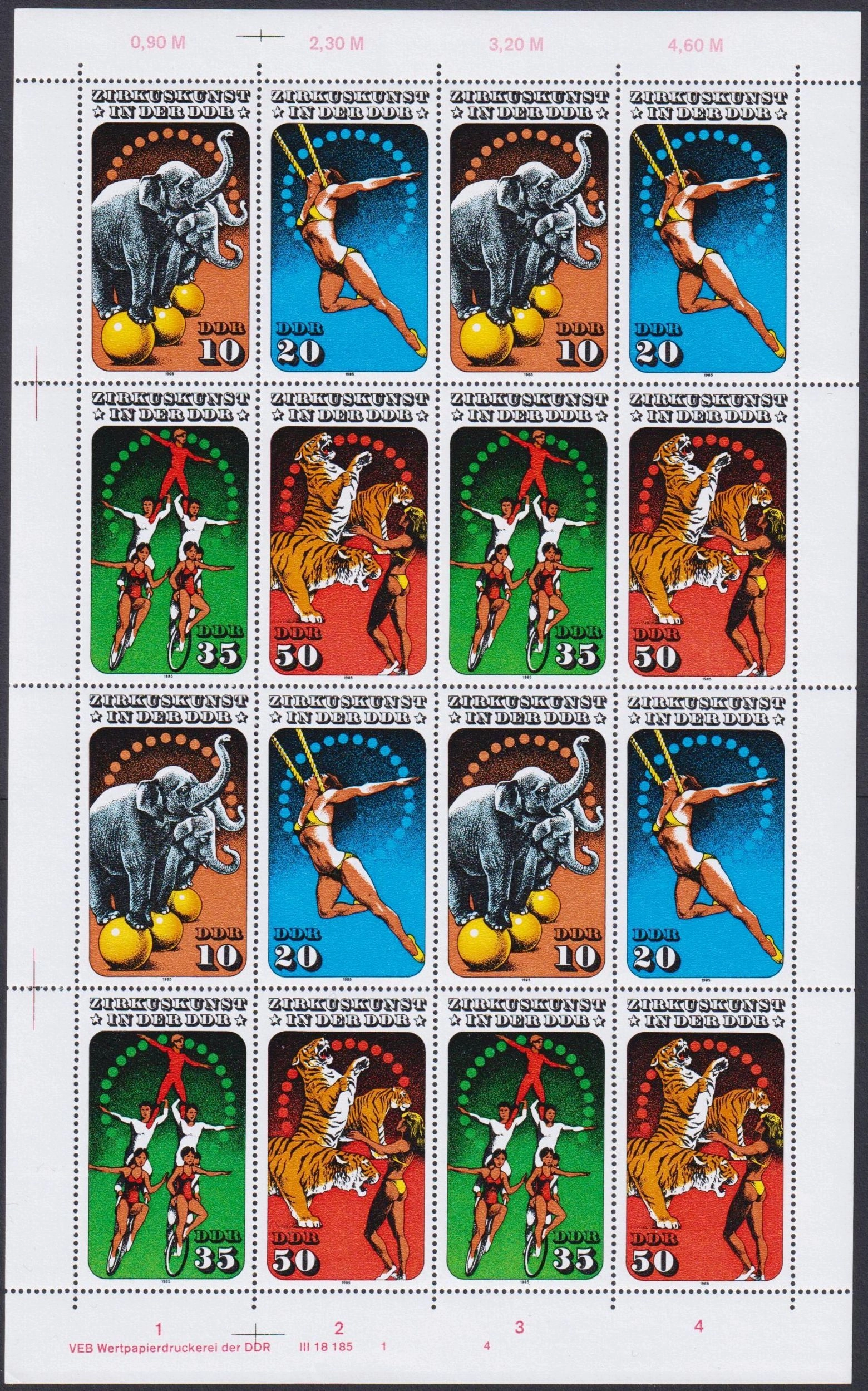 DDR Tabaka Pul – Zirkuskunst in der DDR (1980’ler) Sirk Pulları MNH