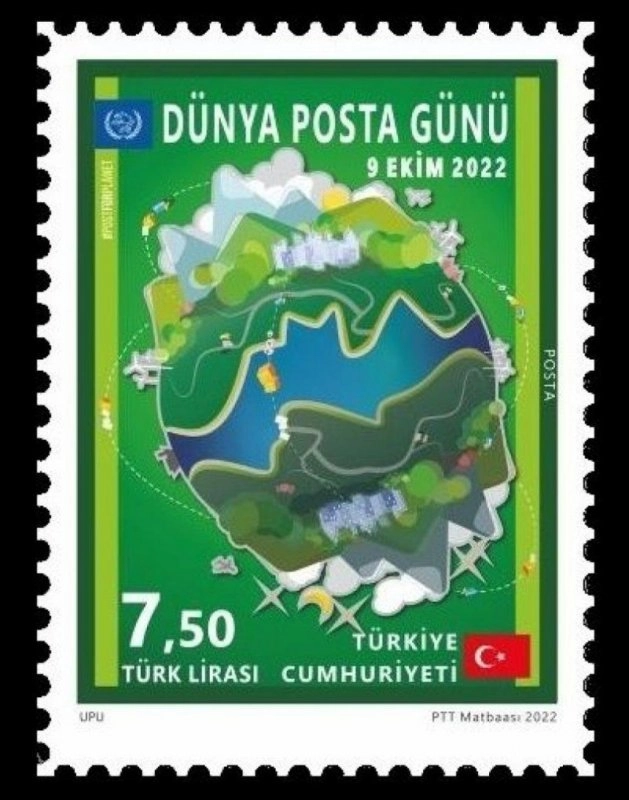 2022 DÜNYA POSTA GÜNÜ MNH 