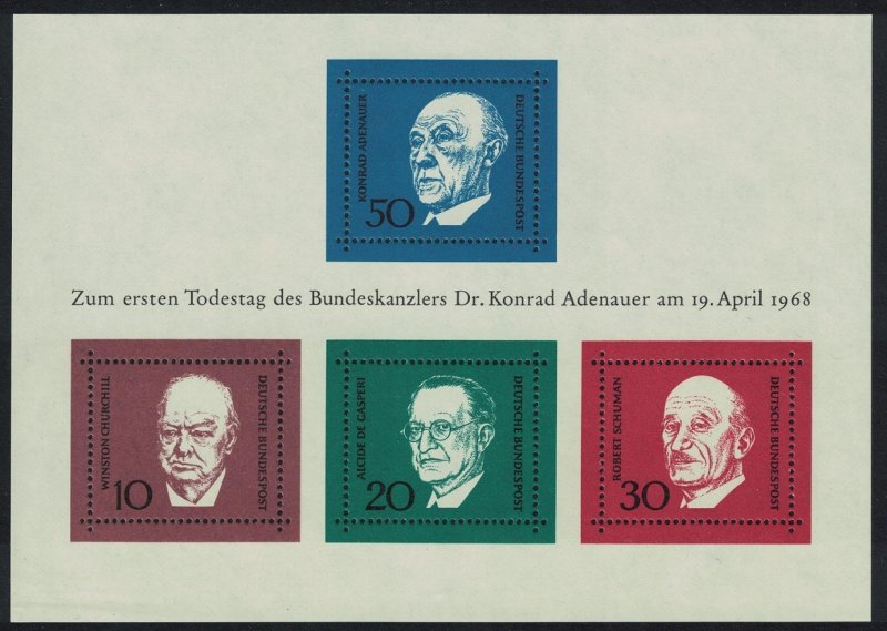 ALMANYA 1968 ÜNLÜLER BLOK