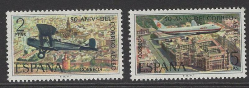 İSPANYA 1971 İspanyol Hava Posta Servisinin 50. Yıldönümü