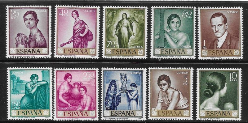 İSPANYA 1965 Julio Romero de Torres Tabloları, Pul Günü