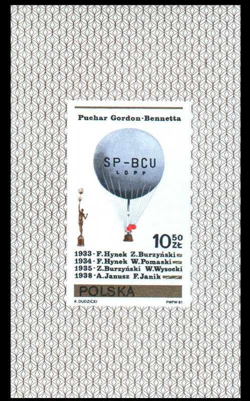 POLONYA 1981 Gordon Bennett Spor Balonculuk Şampiyonası Dantelsiz Blok